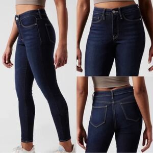 6 Athleta High-Rise Sculptek Tummy Control Dark Wash Skinny